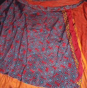 Plus Size Sari Wrap Skirt